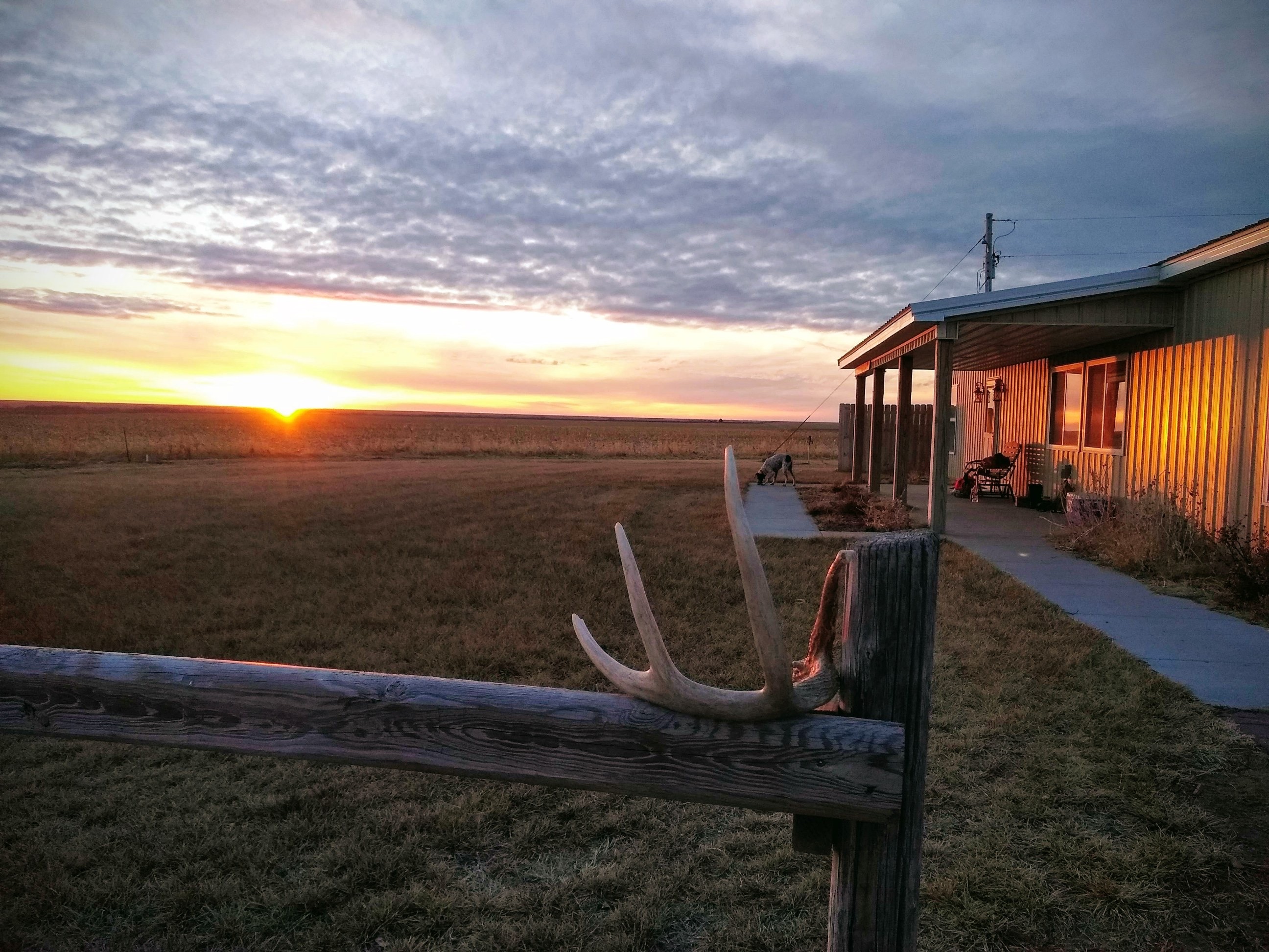 Fiery sunset over the Kansas plains